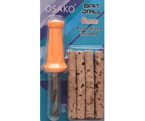 Бургия 6 мм и коркови пръчки Osako Edges за риболовна стръв