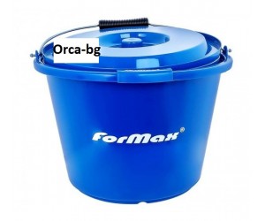 Кофа Formax Blue за риболов с капак 18 л здрава и удобна