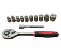 Комплект гедоре Tianfeng Tools 1/2" с тресчотка и вложки 12 части Cr-V