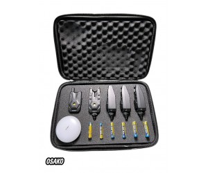 Комплект сигнализатори OSAKO 518RXL с лампа 3+1+1 и 4+1+1 карп