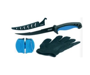 Филет комплект FILEX Fillet Set нож ръкавица и точило риба