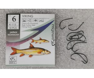 Куки с ухо Kamatsu Viking за шаран, мряна и амур – 10 бр пакет