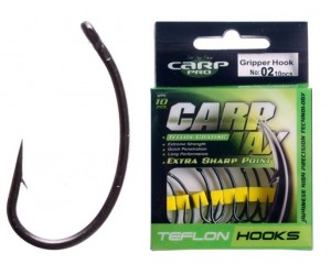 Куки за шаран Carp Pro Carp Max Gripper №2 тефлонови 10 броя