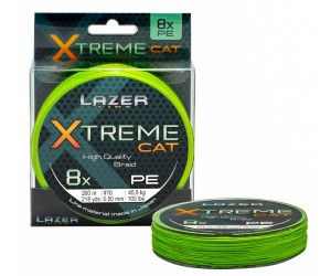 Осем нишково плетено влакно Lazer Xtreme Cat X8 за мощен сом риболов