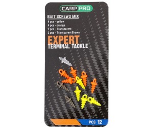 Пластмасов винт за шарански риболов CARP PRO BAIT SCREWS MIX 12 бр