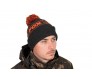 Шапка с пискюл Fox Collection Bobble Black Orange