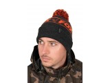 Шапка с пискюл Fox Collection Bobble Black Orange