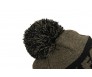 Шапка с пискюл Fox Collection Bobble - Green & Black, Топлина и стил