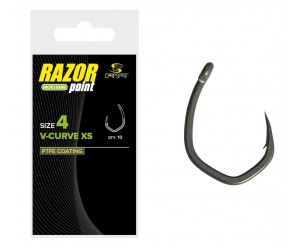 Шаранджийски куки Carp Spirit V-Curve XS Barbed 10 броя