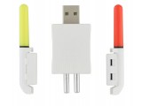 Сигнализатор за въдица LED X 2 + USB Charger със зареждащи батерии