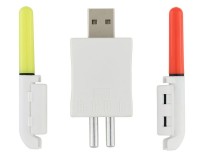 Сигнализатор за въдица LED X 2 + USB Charger със зареждащи батерии