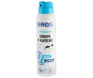 Спрей против комари и кърлежи Bros аерозол 90 мл защита DEET
