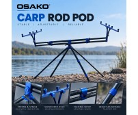 Стойка за въдици OSAKO Carp Rod Pod – регулируема шаранджийска стойка