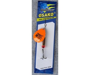 Въртяща блесна за риболов на щука и костур Osako Aglia Orange